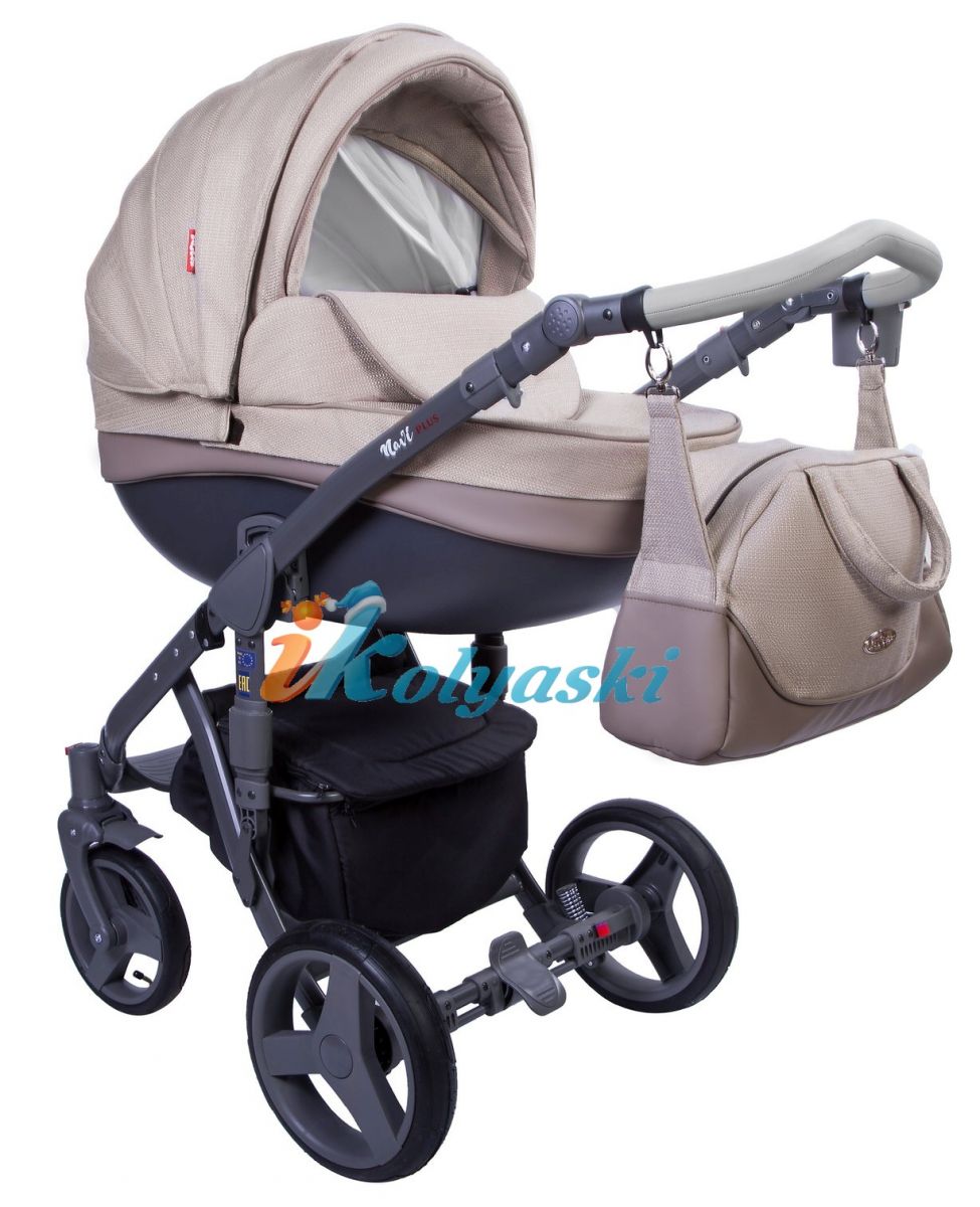 Kajtex Navy Plus Soft 2 в 1 экокожа и Basic Collection ткань, детская коляска для новорожденных, модульная на поворотных колесах, 2 в 1 Roan Bass Soft - Роан Басс шасси Софт, обшивка люльки экокожа или ткань. Новинка 2018. Цвет 821А7839 экокожа мокко + бежевая ткань под лён Kajtex Navy Plus Soft 2 в 1 экокожа и Basic Collection ткань, детская коляска для новорожденных, модульная на поворотных колесах, 2 в 1 Roan Bass Soft - Роан Басс шасси Софт, обшивка люльки экокожа или ткань. Новинка 2018. Цвет 821А7839 экокожа мокко + бежевая ткань под лён