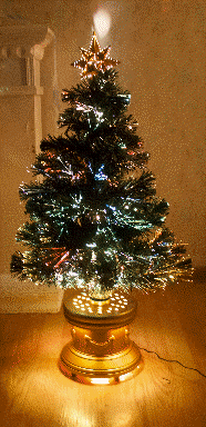 Новогодняя оптоволоконная елка световод КОРОЛЕВСКАЯ ПУШИСТАЯ, 120 см, верхушка 3D звезда, National Tree Company, USA.
