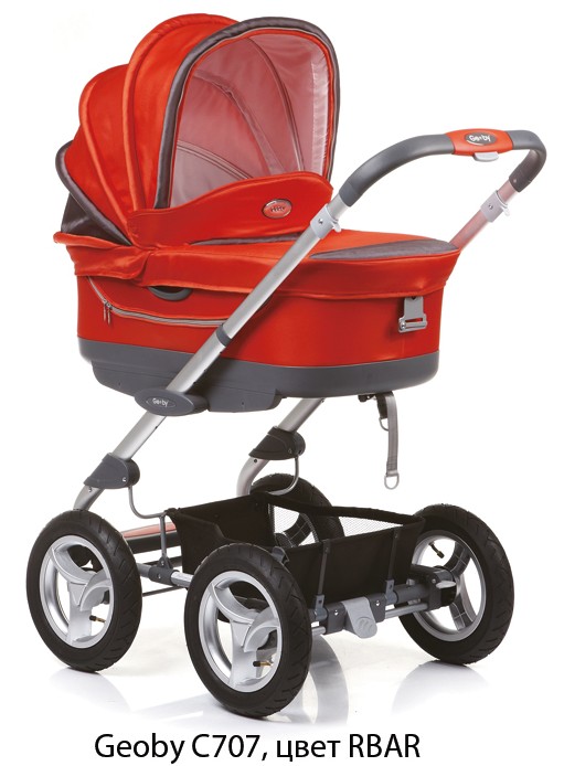Детская коляска для новорожденных, спальная люлька с прогулочной Geoby C707R, Геоби C707R люлька, детские коляски, коляски ,спальные люльки 2 в 1 с прогулочной, Geoby,всесезонная, теплая, на поворотном шасси, с прогулочной, комфортная
