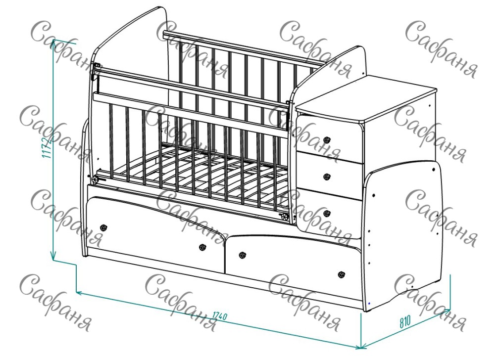 Детская кроватка-трансформер для новорожденных Сафаня МДФ БАБОЧКА, кроватка с поперечным маятником и с пеленальным комодом, цвет ВЕНГЕ-ВАНИЛЬ С САЛАТОВОЙ БАБОЧКОЙ.   Детская кроватка-трансформер для новорожденных Сафаня, кроватка с поперечным маятником и с пеленальным комодом, Детская кроватка-трансформер для новорожденных, кроватка с поперечным маятником и с пеленальным комодом, детские кроватки трансформеры, кроватка трансформер, детский кроватки трансформеры, детские кроватки трансформеры, кроватка трансформер для новорожденных