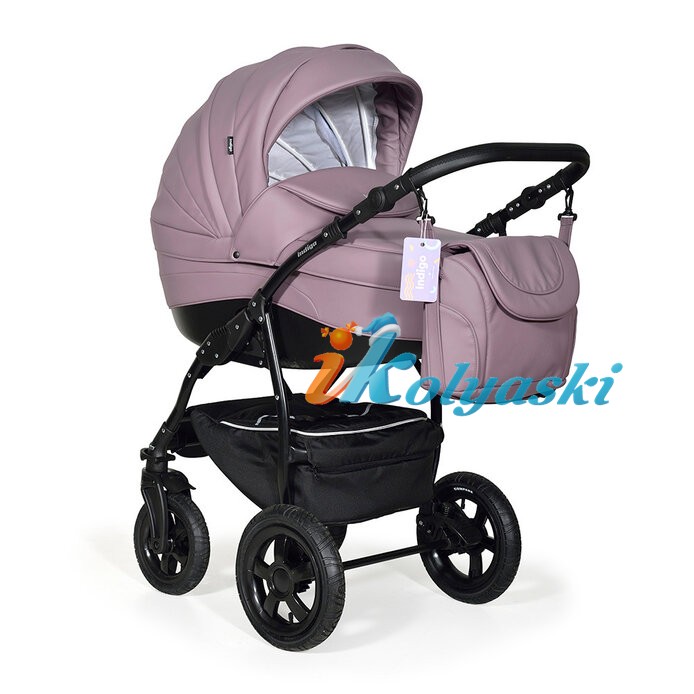 Коляска для новорожденных INDIGO INDIGO 18 Special S кожа и ткань F 2в1, ЦВЕТ SP-19 Коляска для новорожденных INDIGO INDIGO 18 Special S кожа и ткань F 2в1, ЦВЕТ SP-19