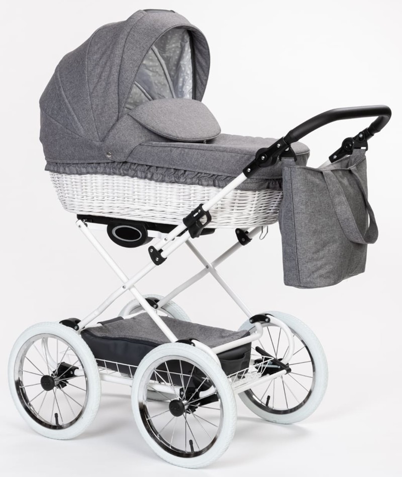 Ретро коляска для новорожденного Lonex Classic Retro 1 в 1 Gray