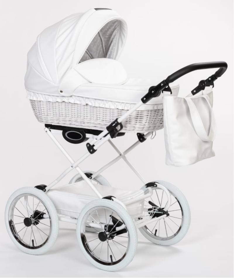 Ретро коляска для новорожденного Lonex Classic Retro 1 в 1 White