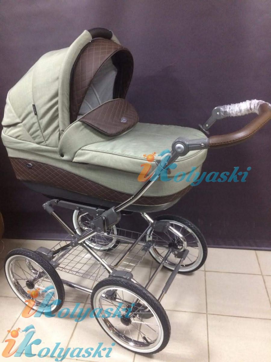 Roan Emma Chrome 3 в 1 коляска для новорожденных, Роан Эмма Хром 12 дюймовые дутые или литые колеса, ЦВЕТ OLIVE GARDEN