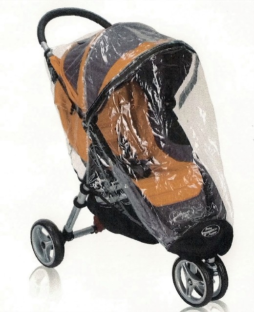 Высококачественный силиконовый дождевик специального кроя на детские коляски Baby Jogger City Mini трехколесную, Britax B-Agile 3-wheel, Valco Baby Snap 3