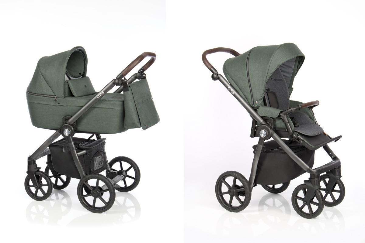 Roan Coss коляска для новорожденных 3 в 1 с компактной складной рамой новинка 2019 , цвет Night Green