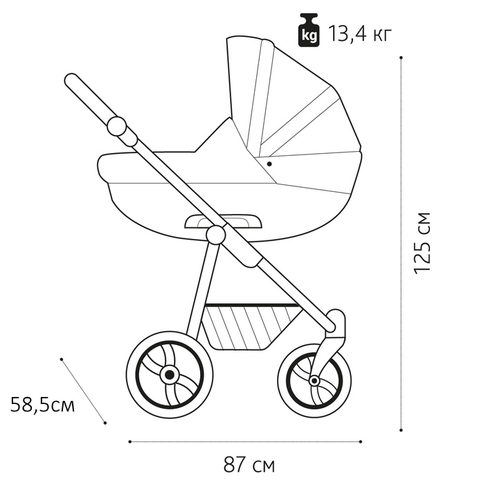 Noordline Beatrice Sport коляска 2 в 1 для новорожденного облегченная теплая вместительная на поворотных колесах