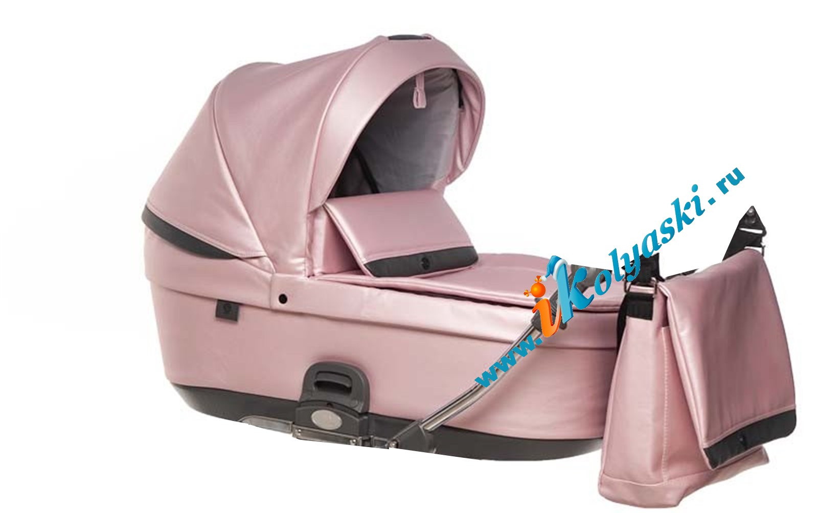 Коляска 3 в 1 Roan Bloom Pink Pearl для новорожденных - новинка 2020 - на фото люлька
