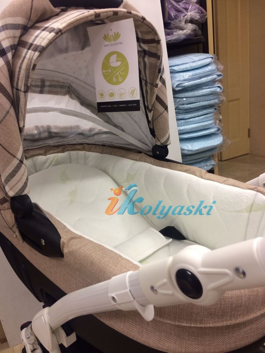 Little Trek Avenir фирменная, оригинальная, Детская спальная коляска для новорожденных два в одном 2 в 1 Литтл Трек Авенир. Подъемный подголовник в люльке, ручка на раме регулируется по росту, по высоте