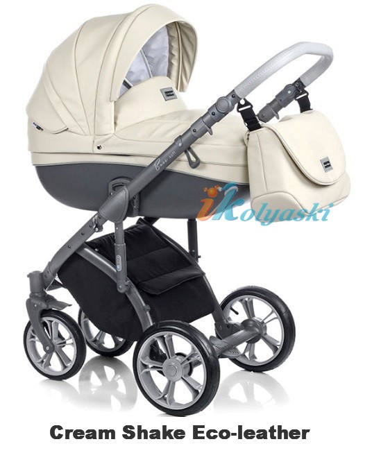 Roan Bass Soft LE 2 в 1, Eco-Leather Collection, Детская коляска для новорожденных, на поворотных колесах,  цвет Cream Shake