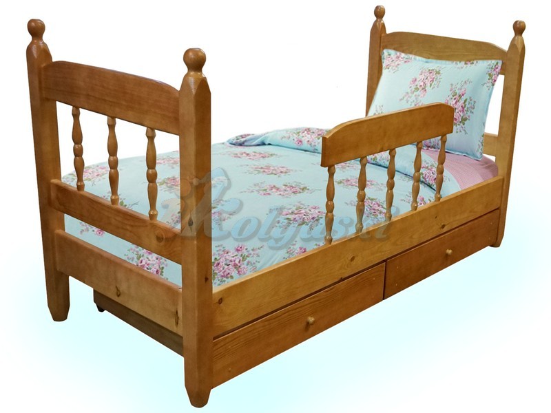 Детская кровать с бортиком Кузя-1, детская кровать с бортиком из натурального дерева, детские кровати, детские кровати с бортиками, деревянные детские кровати, детские кровати массив, куплю детскую кровать с бортиком, детская кровать с бортиком купить, кровать с бортиком фото, кровать с бортиком цена