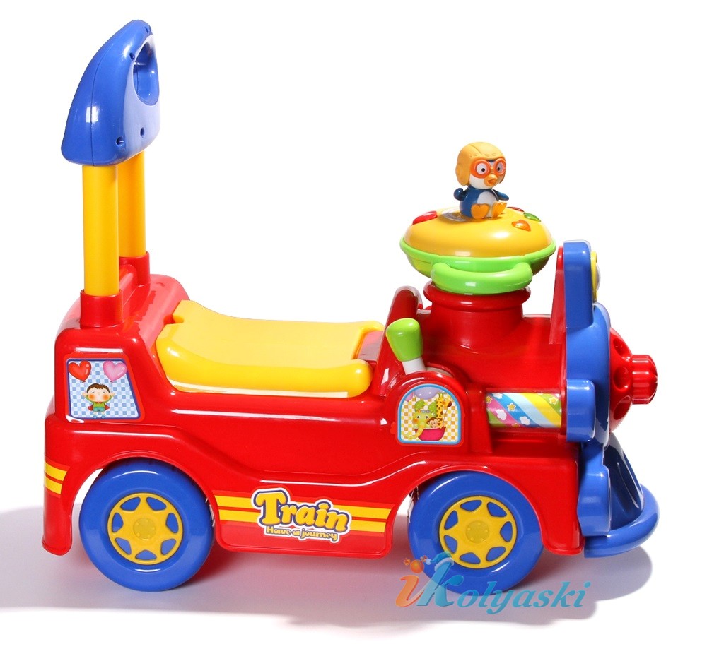 Детская каталка-поезд Prince Toys Train от 1,5 лет, Красный с сине-желтой отделкой, артикул 422, фирма Prince Toys. Детская каталка-поезд Prince Toys Train, детские каталки Prince Toys, каталка детская, детская каталка паровоз, детская каталка поезд, детская каталка паровоз на колесах, каталка детская фото