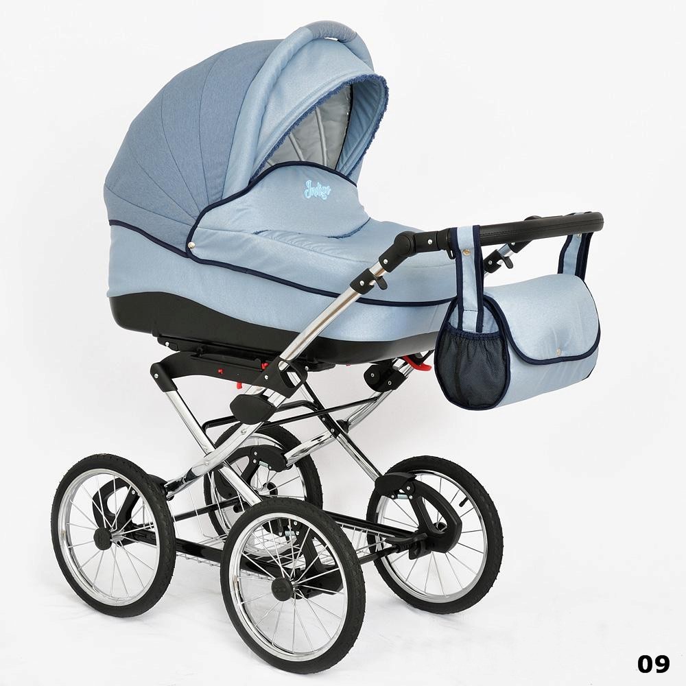 Детская универсальная коляска Slaro Indigo Plus, 2 в 1,   коляска для новорожденных, коляска на классической раме, коляска с тонкими большими надувными колесами,  люлька из непромокаемой плащевки, производство Польша, коляска для новорожденных купить
