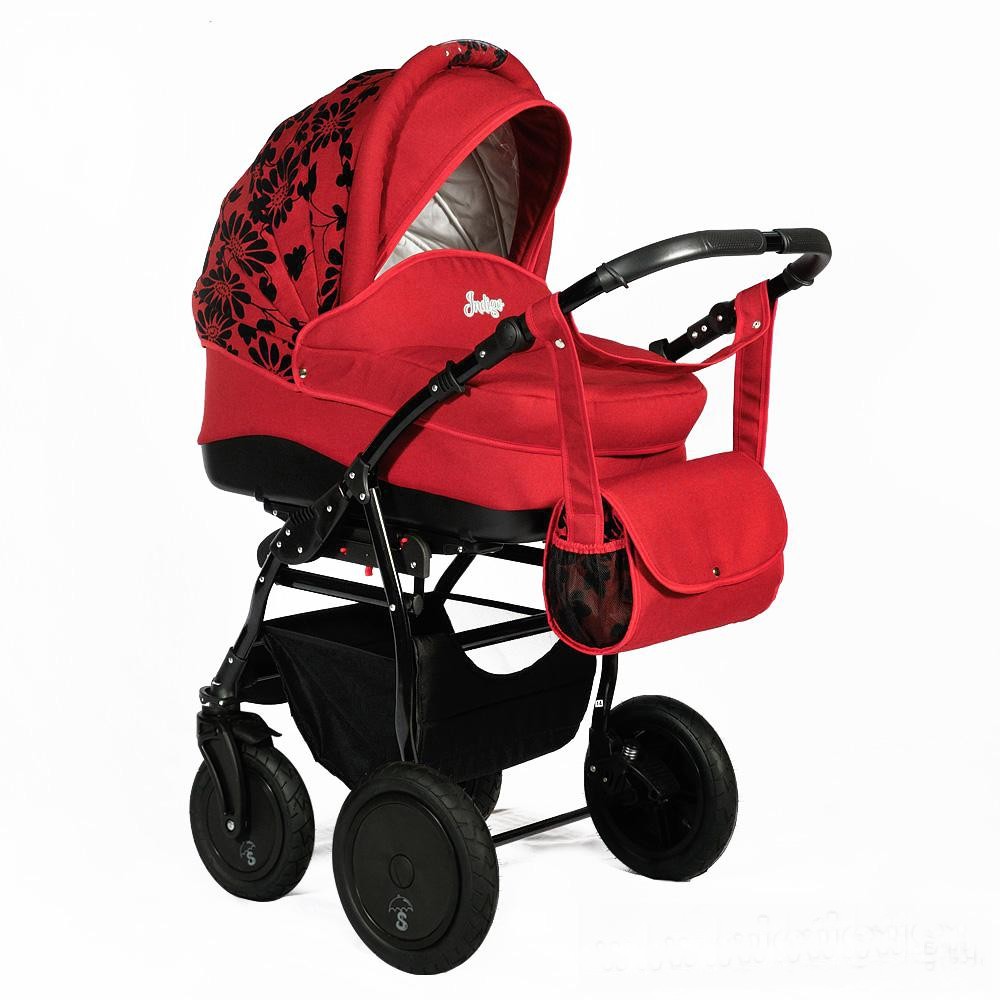 Детская универсальная коляска Slaro Indigo Len, 2 в 1,   коляска для новорожденных, коляска 2 в 1, коляска зима лето, коляска на раме с пируэтными колесами, польская коляска, коляски для новорожденных