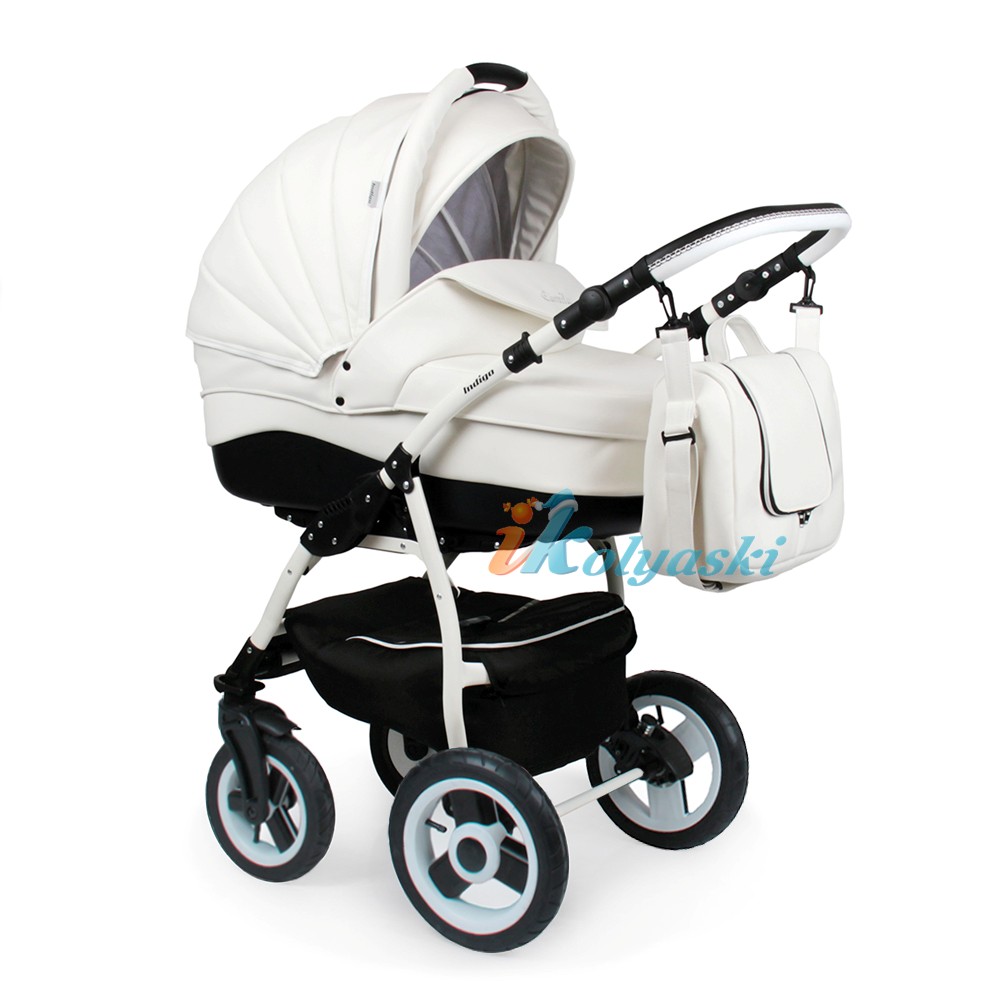 Детская модульная коляска для новорожденных Indigo Camila 17 S F 3 в 1 с автокреслом-переноской, коляска 3в1 Индиго Камила, цвет Cs01