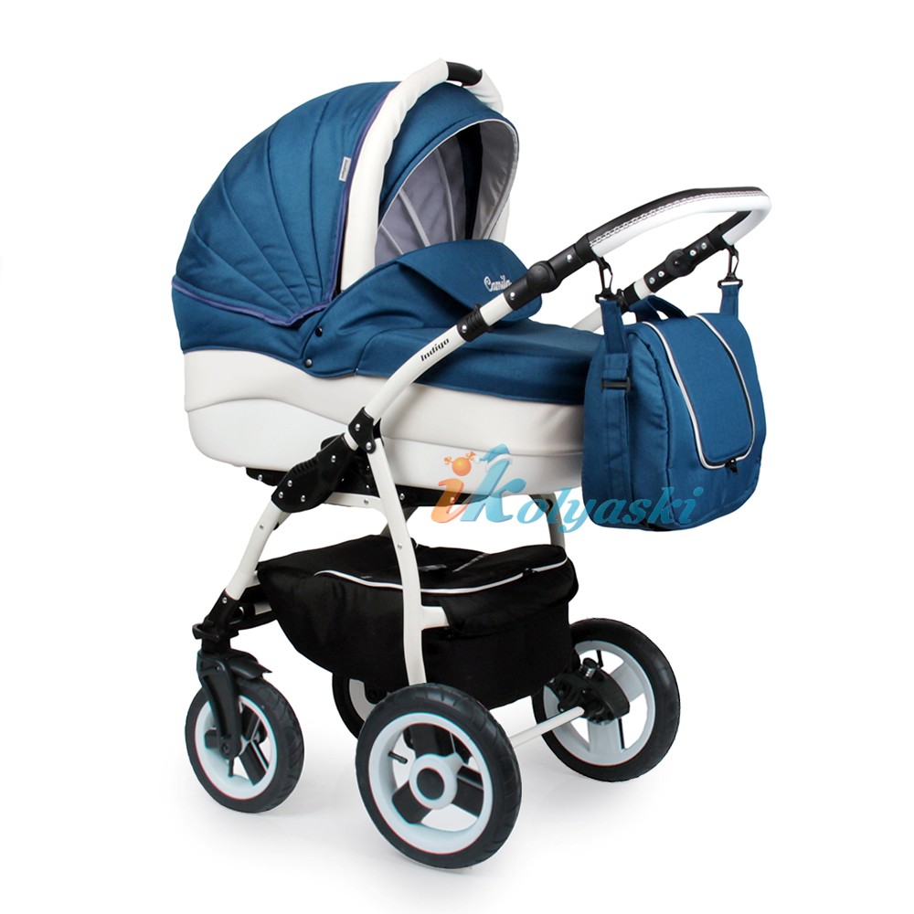 Детская модульная коляска для новорожденных Indigo Camila 17 S F 3 в 1 с автокреслом-переноской, коляска 3в1 Индиго Камила, цвет Cs03