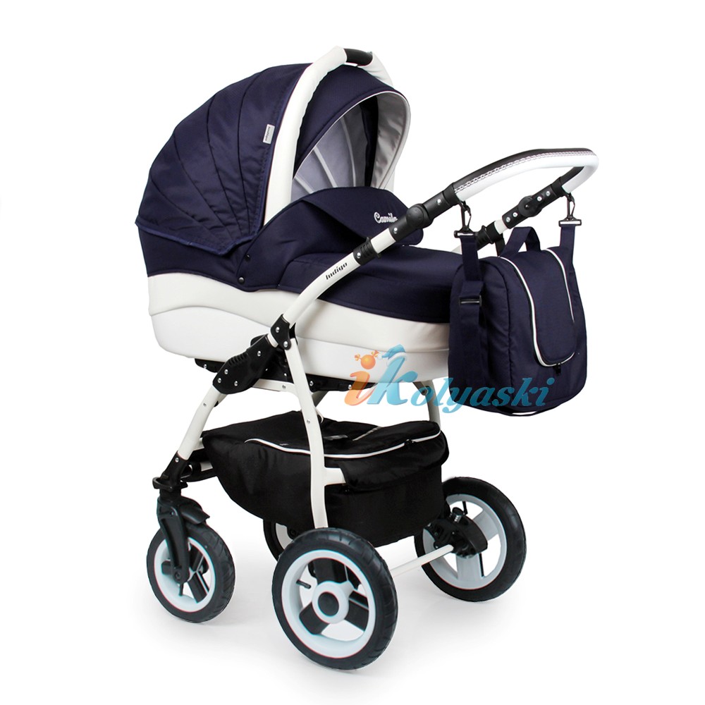 Детская модульная коляска для новорожденных Indigo Camila 17 S F 3 в 1 с автокреслом-переноской, коляска 3в1 Индиго Камила, цвет Cs05