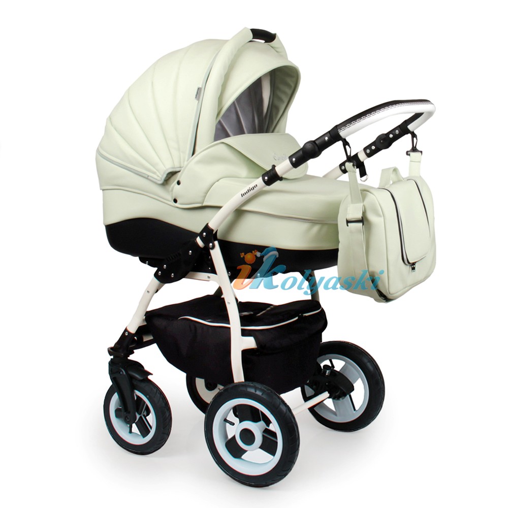 Детская модульная коляска для новорожденных Indigo Camila 17 S F 3 в 1 с автокреслом-переноской, коляска 3в1 Индиго Камила, цвет Cs10