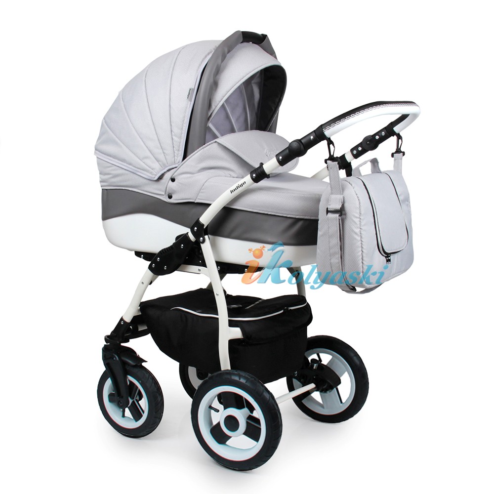 Детская модульная коляска для новорожденных Indigo Camila 17 S F 3 в 1 с автокреслом-переноской, коляска 3в1 Индиго Камила, цвет Cs12