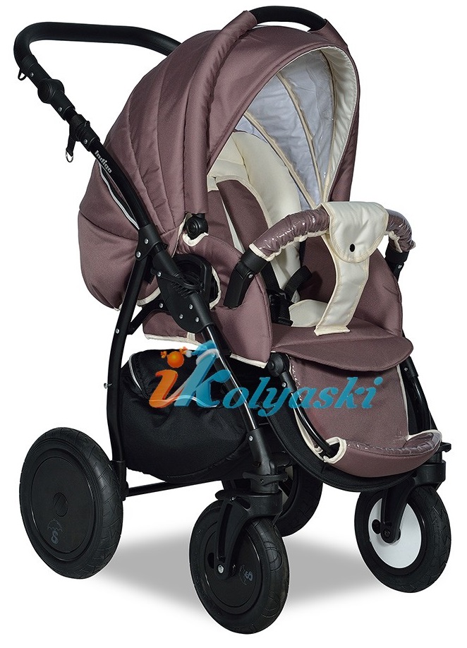 Детская коляска для новорожденных 3 в 1 на поворотных колесах Slaro Indigo F - Сларо Индиго, коляска с автокреслом, цвет 18