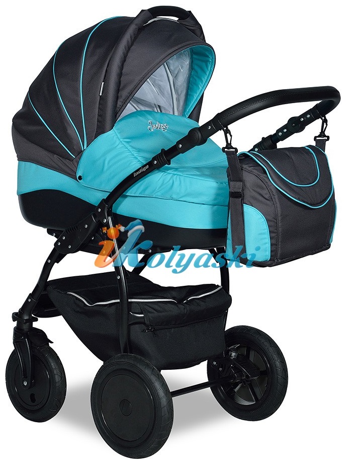 Детская универсальная коляска Slaro Indigo, 2 в 1,  коляска для новорожденных, коляска на поворотных колесах, на 360º, колеса надувные, производство Польша, коляски для новорожденных, коляска для новорожденных интернет магазин, коляска для новорожденных, цвет 28