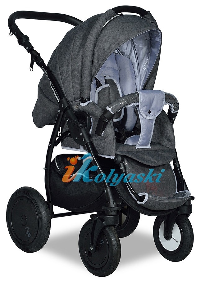 Детская коляска для новорожденных 3 в 1 на поворотных колесах Slaro Indigo F - Сларо Индиго, коляска с автокреслом, цвет 31