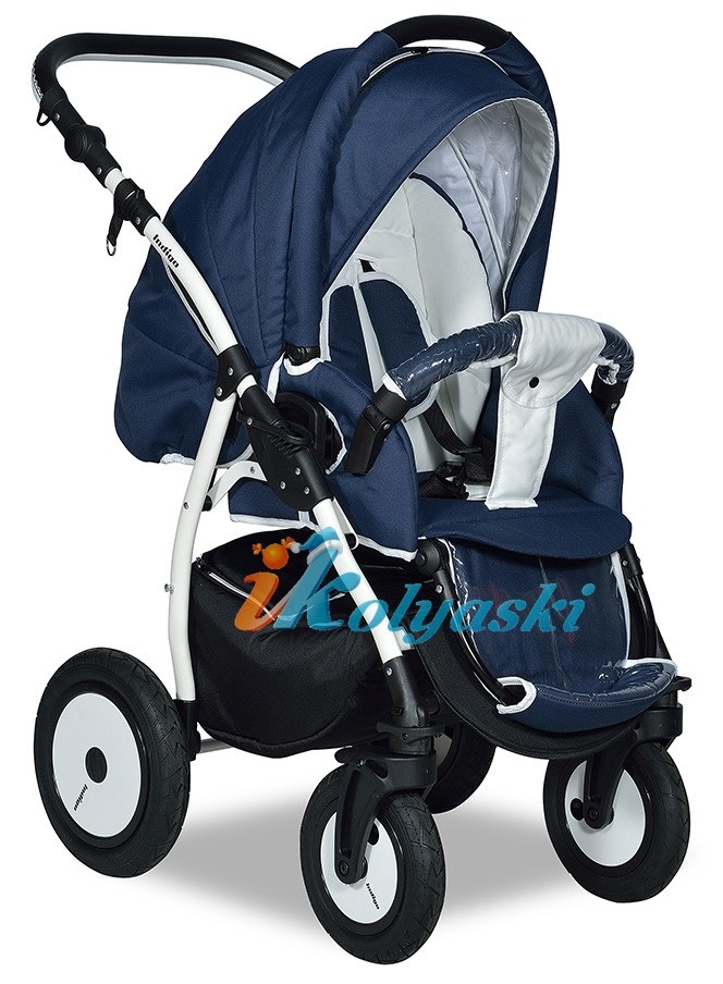 Детская коляска для новорожденных 3 в 1 на поворотных колесах Slaro Indigo F - Сларо Индиго, коляска с автокреслом, цвет 32