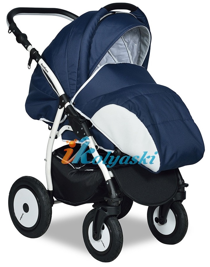 Детская коляска для новорожденных 3 в 1 на поворотных колесах Slaro Indigo F - Сларо Индиго, коляска с автокреслом, цвет 32