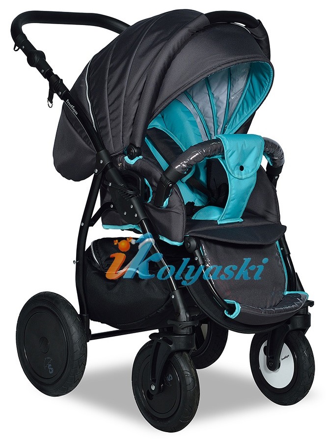 Детская коляска для новорожденных 3 в 1 на поворотных колесах Slaro Indigo F - Сларо Индиго, коляска с автокреслом, цвет 33