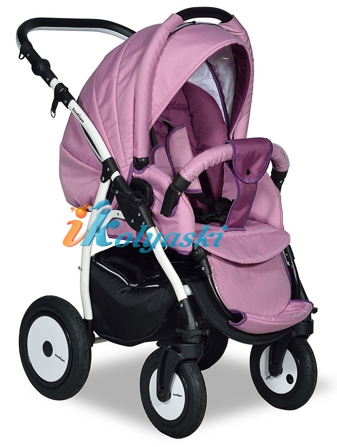 Детская коляска для новорожденных 3 в 1 на поворотных колесах Slaro Indigo F - Сларо Индиго, коляска с автокреслом, цвет 35