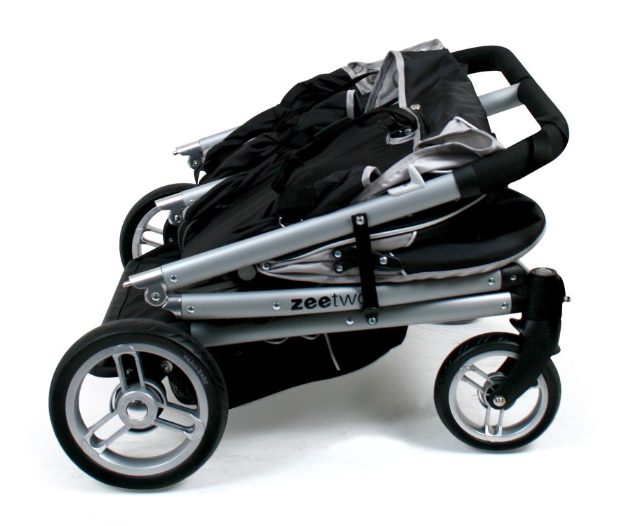 Большие задние колеса с системой амортизации;          Детская прогулочная коляска Valco baby Zee, универсальная коляска Valco Baby Zee, купить прогулочную коляску