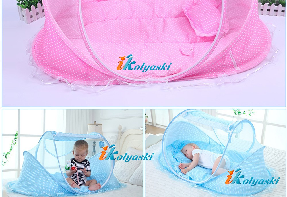 Ecobaby Sweet Cloud - детская компактная складная колыбелька-люлька с куполом москитной сеткой, матрасом и подушечкой, цвет РОЗОВЫЙ,  легкая люлька для новорожденных Экобейби Сладкое Облачко.  Детская компактная складная колыбелька-люлька с куполом москитной сеткой, матрасом и подушечкой,  Ecobaby Sweet Cloud, Ecobaby Сладкое облако, детская складная люлька с москитной сеткой, Детская колыбелька с москитной сеткой, детская компактная люльк