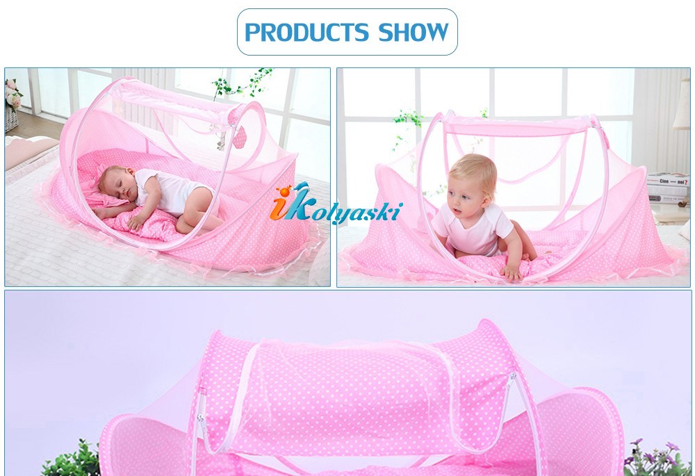 Ecobaby Sweet Cloud - детская компактная складная колыбелька-люлька с куполом москитной сеткой, матрасом и подушечкой, цвет РОЗОВЫЙ,  легкая люлька для новорожденных Экобейби Сладкое Облачко.  Детская компактная складная колыбелька-люлька с куполом москитной сеткой, матрасом и подушечкой,  Ecobaby Sweet Cloud, Ecobaby Сладкое облако, детская складная люлька с москитной сеткой, Детская колыбелька с москитной сеткой, детская компактная люльк