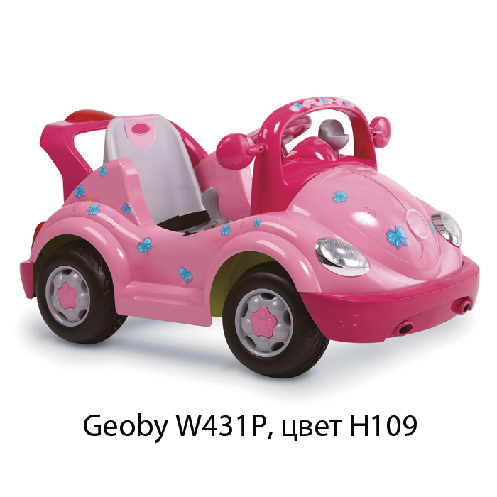 Электромобиль Geoby, детский электромобиль с пультом, машина Volkswagen New Beetle, Фольксваген Жук, Geoby 05W431P,  цвет H109 розовый, электромобиль для девочек, детские электромобили, детский электромобиль купить