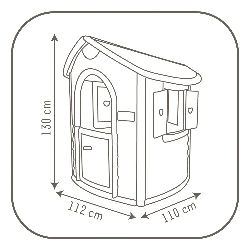 Детский игровой пластиковый Домик Smoby с прорезью для почты и ставнями с сердечками, артикул 310147, размер 112х110х130 см. детский игровой домик из пластика. Детский игровой пластиковый Домик Smoby, детский игровой домик, детский игровой домик купить, детский игровой домик для дачи, детские домики, детский игровой домик из пластика, детский игровой пластиковый домик, детский игровой домик фото