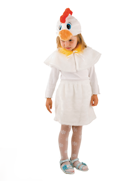 Детский карнавальный костюм Курочки, костюм Курицы, костюм курочки для девочки, искусственный мех, Батик, Россия