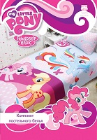 Комплект детского постельного белья Хасбро My Little Pony - Моя маленькая Пони,  полутороспальный, 100% хлопок, бязь, постельное белье для девочки