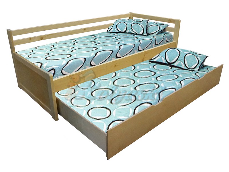 Двухъярусная детская кровать Дуэт-1 из натурального дерева, двуъярусная детская кровать от 2 лет, размеры и цвета разные, кровать для двойни, кровать для погодков, ВМК-Шале, Россия