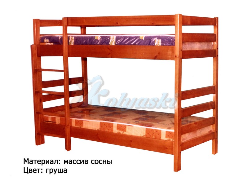 Двухъярусная детская кровать МАШЕНЬКА, подростковая двухъярусная кровать, двухъярусная кровать для взрослых, кровать двухъярусная из натурального дерева, двухъярусная детская кровать, кровать для двойни, кровать для близнецов, кровать для погодков