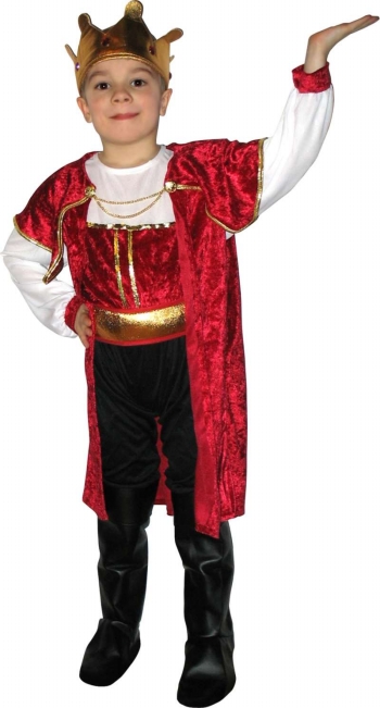 Детский карнавальный костюм Короля, костюм Царя на 7-10 лет, рост 120-130 см, фирма Snowmen, артикул Е51277-2.  Принц, королевич.
