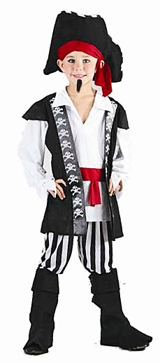Детский карнавальный костюм Пирата, костюм капитана пиратов, костюм Джека Воробья, артикул Е92148 - 2, фирма SNOWMEN, на возраст 7-10 лет