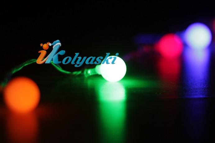 Новогодняя елочная электрическая светодиодная гирлянда LED ШАРЫ, новогодние электрические гирлянды, елочные гирлянды, новогодние электрогирлянды, новогодние светодиодные гирлянды, елочные гирдянды, елочняе светодиодные гирлянды