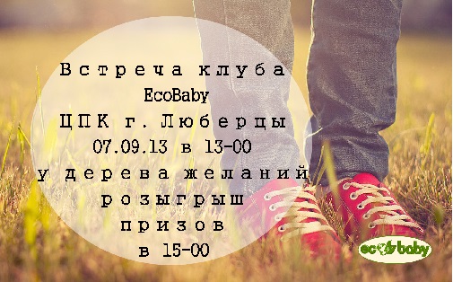  Вторая встреча клуба Ecobaby состоялась на дне города  Люберцы 07.09.2013 г. Прошел розыгрыш призов от  интернет-магазина Иколяски. Детские товары с доставкой.   Коляски Ecobaby оптом и в розницу. Детский праздник, праздник для всей семьи, день города, кровати детские, флешки, коляска