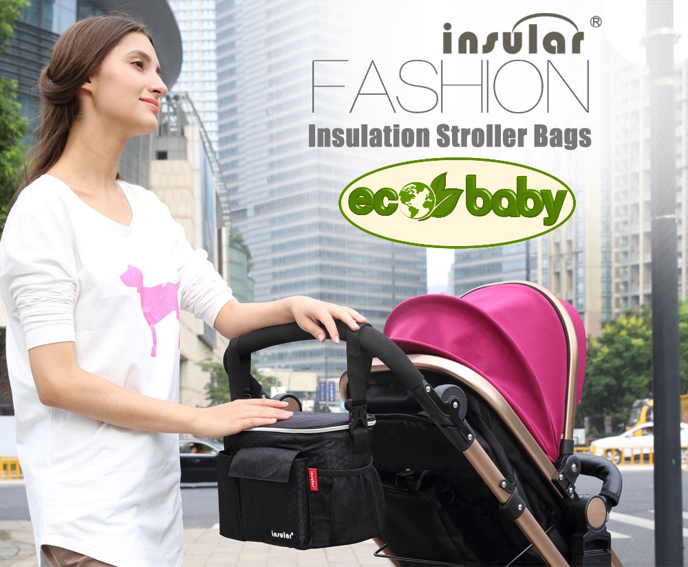 Термо сумка для детской коляски, сумка для мамы на коляску Ecobaby, артикул ЕС-002, цвета  разные