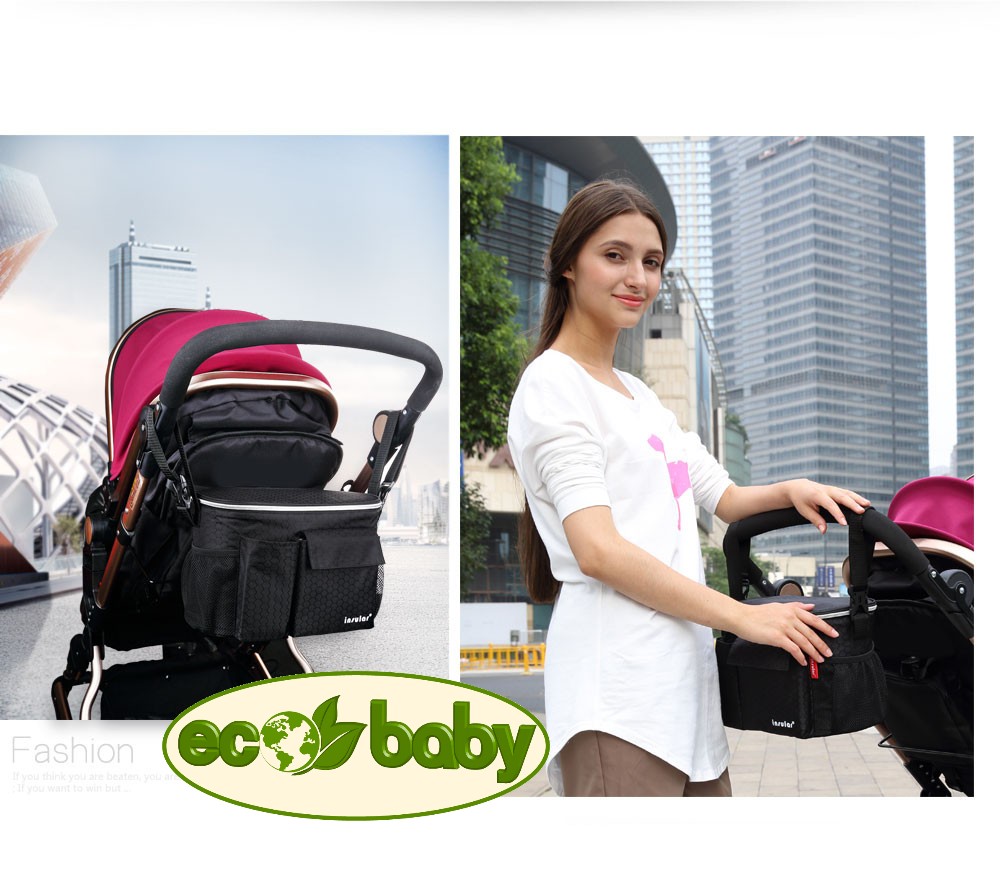 Термо сумка для детской коляски, сумка для мамы на коляску Ecobaby, модель Insular, артикул ЕС-002, цвет Gray - Серый. Термо сумка для детской коляски, сумка для мамы на коляску Ecobaby, модель Insular, артикул ЕС-002, купить термо сумку на коляску, термосумка на коляску, купить термосумку на коляску, сумка холодильник.