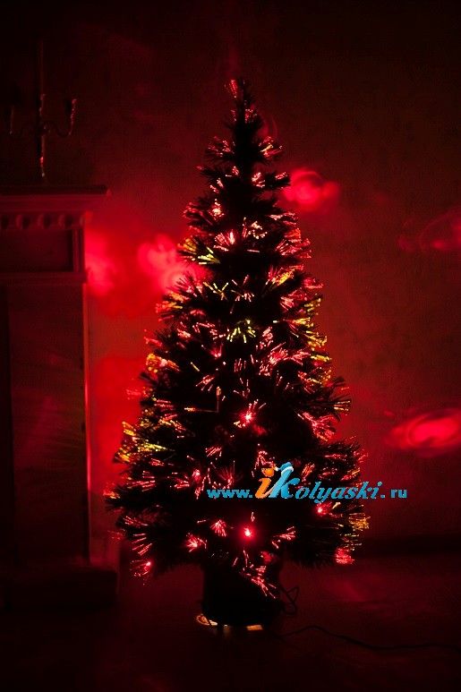 Оптоволоконная светодиодная елка искусственная светящаяся ИСКРА 120 см, 200 веток, 51 красных ламп LED выгодно купить в интернет-магазине в Москве с доставкой по РФ