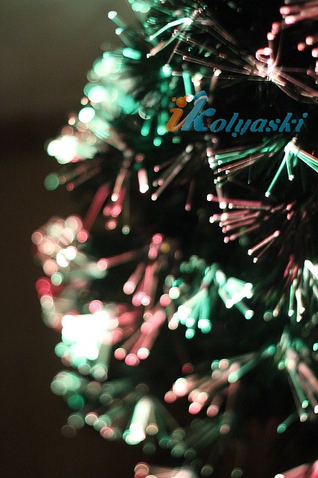 Новогодняя оптоволоконная елка световод Фейерверк 90 см, 90 веток (30х0.4мм), Snowmen. Новогодняя искусственная елка со световолокном, елка-световод, светящаяся новогодняя елка, оптоволоконная елка