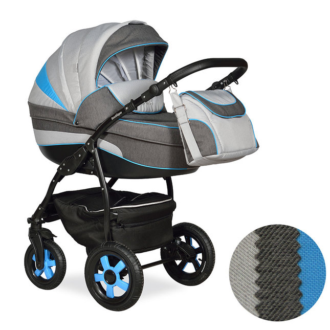 Коляска для новорожденных INDIGO INDIGO 18 ткань F 3в1 на поворотных колесах. Цвет 41