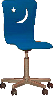 стул детский рабочий Happy Chair, стул на колесиках, сидение МДФ, цвет синий, основание сталь, цвет хром, детский компьютерный стул,  стул для школьника,  Детский стул для компьютера, детский регулируемый стул,  регулируемый по высоте