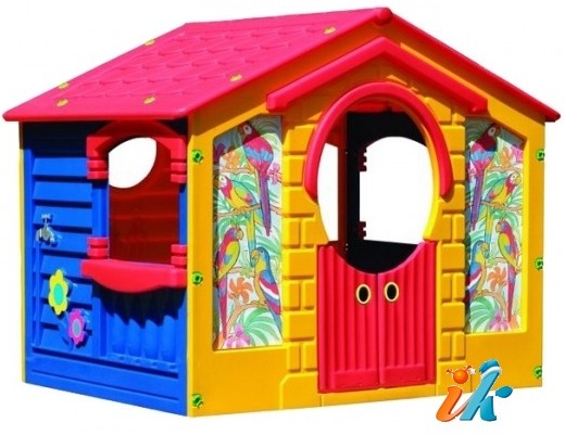 Детский игровой домик КОТТЕДЖ 560 из пластика, 130х110х115h см, фирма Marian Plast (Израиль), детские игровые домики для дачи, пластиковый детский домик купить, игровой домик для ребенка купить